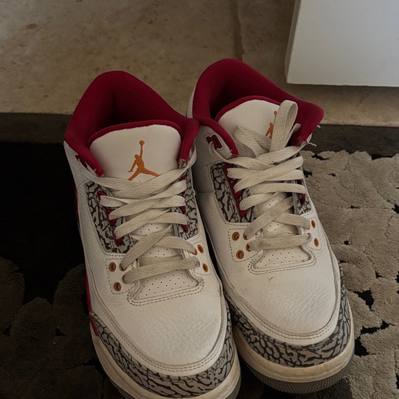 White and Red Sneakers with Elephant Print